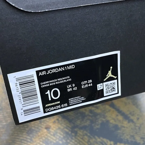 Nike Air Jordan 1 Mid Cherrywood DQ8426-615 10 Bordeaux - Picture 10 of 10